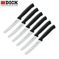 Produktbild: 6 x F. DICK Tomatenmesser Messer Küchenmesser Brötchenmesser Kochmesser schwarz
