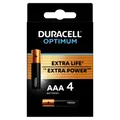 Produktbild: Duracell Optimum Aaa Mx2400 1,5 V/B Alkaline-Batterien 4 Stück