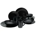 Produktbild: CreaTable 25833 Kombiservice Black Matt für 4 Personen, Steinzeug, schwarz (1 Set, 16-teilig)