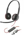 Produktbild: HP Poly Blackwire 3220 Stereo USB-C Headset +USB-C/A Adapter (Bulk) Kopfhörer Kabelgebunden Kopfband Büro/Callcenter USB Typ-A Schwarz (8X228A6)