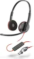 Produktbild: HP Inc. Poly Blackwire 3220 - Blackwire 3200 Series - Headset - On-Ear - kabelgebunden - USB-C - Schwarz - Skype-zertifiziert, Cisco Jabber Certified, Avaya Certified, UC-zertifiziert (8X228A6)