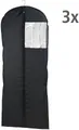 Produktbild: WENKO Kleidersack Modell Deep Black (Set, 3 St) 60 x 150 cm, abwaschbar, mit Reißverschluss & Sichtfenster