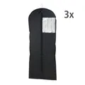 Produktbild: WENKO Kleidersack Mod. Deep Black 60 x 150 cm, 3er Set, abwaschbar