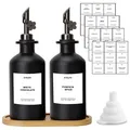 Produktbild: Essig und Ölflaschen Set2er pack Schwarz Olivenöl Spender Set350ml/118 oz Gla...