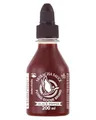 Produktbild: FLYING GOOSE Sriracha Chilisauce, mit schwarzen Pfeffer, scharf, schwarze Kappe, scharfe Würzsauce aus Thailand, vegan, glutenfrei, 1 x 200 ml