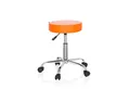 Produktbild: hjh OFFICE Arbeitshocker Drehhocker OPERATOR II Kunstleder ohne Armlehnen, Rollhocker Drehhocker höhenverstellbar, Kunstleder-Bezug Chrom Gestell