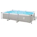 Produktbild: Avenli Pool 300 x 207 x 65 cm Frame Stahlrahmen Aufstellpool ohne Pumpe grau Framepool rechteckig Swimming Schwimmbecken Ersatzpool