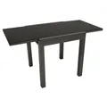 Produktbild: DEGAMO Balkon-Ausziehtisch ELBA 70/140x70cm, Aluminium anthrazit + Glas schwarz