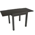 Produktbild: Degamo - Balkon-ausziehtisch Elba 70/140x70cm, Aluminium Anthrazit + Glas Schwarz