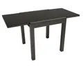 Produktbild: Gartentisch Ausziehtisch Balkontisch Glastisch ELBA Alu Glas,140x70cm, schwarz