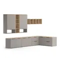 Produktbild: Vicco Wohnwand Wido, Greige/Sonoma, 9 Teile