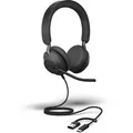 Produktbild: Evolve2 40 SE , Headset schwarz, MS-Version, Stereo, USB-A und USB-C