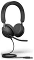 Produktbild: Jabra Evolve2 40 SE USB C/A MS Stereo On Ear Headset kabelgebunden Schwarz Computer