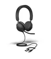 Produktbild: Jabra Evolve2 40 SE Stereo Headset Schwarz - MS-Teams, USB-C/A, Busylight