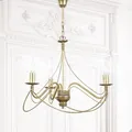 Produktbild: Licht-Erlebnisse Kronleuchter TORI elegant Lüster aus Metall in Gold Antik 3-flammig E14 Ø53cm Esszimmer Wohnzimmer Leuchter Decke Hängeleuchte Hängelampe Jugendstil