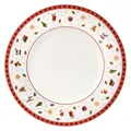 Produktbild: Villeroy & Boch – Toy's Delight Specials Speiseteller Rot und Weiß, Spülmaschinenfest, Mikrowellensicher, Teller, Geschirr, Essteller, Weihnachtsgeschirr Toys, Premium Porzellan