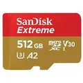 Produktbild: SANDISK Extreme microSDXC 512GB UHS-I Card + SD Adapter Rescure ProD