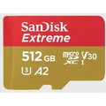 Produktbild: SanDisk Extreme microSDHC-Karte  512 GB Class 10 UHS-I stoßsicher, Wasserdicht
