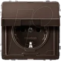Produktbild: EL ME 23107215 - Aquadesign Steckdose, mit Klappdeckel, dunkelbrasil