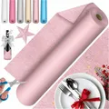 Produktbild: KESSER® Vlies Tischläufer Modern 30cm x 25m | Tischdekoration für Hochzeiten, Geburtstage, Taufen, Einschulung & Allen Feierlichkeiten | Tischband abwaschbar, wasserabweisend & wetterfest, Rosé Gold