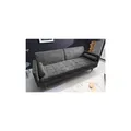 Produktbild: Riess Ambiente riess-ambiente Schlafsofa COUTURE - 196cm grau Microvelours 3-Sitzer Couch Bettfunktion ink. Kissen