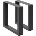 Produktbild: ECD Germany 2x Tischbeine 40x43 cm Anthrazit aus Pulverbeschichteter Stahl