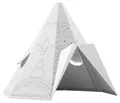 Produktbild: FOLDZILLA Spielhaus Kinder Tipi Ethno Muster zum Ausmalen, Faltbar: Schnell zusammenklappen und verstauen