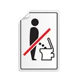 Produktbild: 2 Stück Aufkleber Bitte hinsetzen Nicht im Stehen im Sitzen pinkeln WC Toilettenschild für Spülkasten WC Deckel etc. 130 x 90 mm