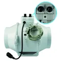 Produktbild: Ventilution Mixed In-Line, mit Klimaregler, 467/552 m³/h, 150 mm, IEC-Connector