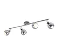 Produktbild: WOFI Deckenspot, Leuchtmittel nicht inklusive, Deckenlampe Deckenstrahler Spotleiste Deckenleuchte Chrom silber, 4