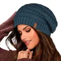 Produktbild: Damen Beanie Mütze Warme Wintermütze mit Weichem Innenfutter Gefütterte Stric...