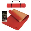 Produktbild: ALPIDEX Yogamatte rutschfest 190 x 61 x 0.6 cm | 190 x 90 x 0.6 cm E-Book Phthalatfreie Fitness TPE Matte Gymnastik Turnen Pilates Sport Yoga Trainingsmatte, Salmon/Apricot, 190 x 90 x 0.6 cm