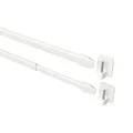Produktbild: Interdeco Vitragestangen mit Klebehaken/ausziehbare Scheibenstangen Weiß (2 Stück), 30-50 cm
