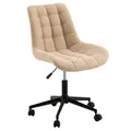 Produktbild: IDIMEX Drehstuhl Talia, höhenverstellbar, beige meliert. Bequemer Bürosessel mit Wabenmuster, Sitzhöhe 42-52cm. Ideal für Büro & Schminktisch, Robustes Metallfußkreuz.