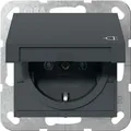 Produktbild: Gira SCHUKO-Steckdose 16A 250V mit Klappdeckel System 55 Anthrazit