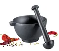 Produktbild: Zassenhaus - XL Mörser Ø 15,5 x H 9,5cm 750ml aus Gusseisen mit Stößel (076066)