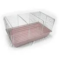Produktbild: ZooPaul Hasenkäfig komplett mit Gitter 78x47x37cm (rosa)