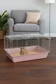 Produktbild: ZooPaul Hasenkäfig rosa 78x47x37cm Käfig Nagetiere Hase Rabbit Kanninchen