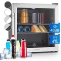 Produktbild: Klarstein - Beersafe l Kühlschrank 47 Liter 2 Böden Panoramaglastür Edelstahl