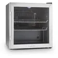 Produktbild: Klarstein Beersafe L Kühlschrank 47 Liter 2 Böden Panoramaglastür Edelstahl Edelstahl