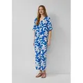 Produktbild: s.Oliver 7/8-Hose Hose Strukturierte Culotte mit Elastikbund blau 38