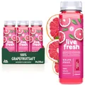 Produktbild: LiveFresh Grapefruitsaft Kaltgepresst¹ – 24x250ml – 100% Grapefruit Direktsaft ohne Zusätze – Nicht erhitzt – In Deutschland hergestellt
