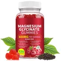 Produktbild: Magnesiumglycinat-Gummibärchen 600 mg für Schlaf, Muskelentspannung und Konze...