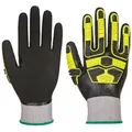 Produktbild: Portwest Arbeitshandschuhe AP55 - Wasserdichter HR Cut Stoßschutz- Handschuh Grau/Schwarz/Gelb Vollständig wasserdicht M