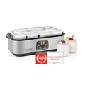 Produktbild: TZS First Austria - Joghurtbereiter 25W inkl. 8 Glasbehälter à 180 ml für bis 1,4L selbstgemachten Joghurt - Yogurt Maker mit Temperatur 20-55°C, Abschaltautomatik & LCD-Display - Joghurtmaschine weiß