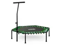 Produktbild: Neo-Sport Fitness Trampolin Klein Mit Höhenverstellbarem Haltegriff Mini Jumping Trampolin Erwachsene Durchmesser 127 cm Bis 100 kg Minitrampolin Indoor Outdoor Grün