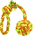 Produktbild: Trixie Hunde-Spieltau mit eingeflochtenem Ball, ø 5,5/30 cm, orange/lime, Baumwolle/Polyester, zum Werfen und Tauziehen