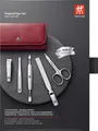 Produktbild: ZWILLING Beauty Druckknopf-Etui, Rindleder, rot, 5-tlg Maniküre-Set 97546-003-0