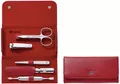 Produktbild: ZWILLING® Classic Inox Druckknopf-Etui, Manicure Etui Nagelpflegeset rot, 5-tlg