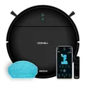 Produktbild: Cecotec Saugroboter mit Gyroskop-Navigation Conga 999 Map Genesis. Saugmotor 2000Pa, 2 Seitenbürsten, Wischmopp, 120 min Laufzeit, Steuerung per App und Fernbedienung, Schwarz